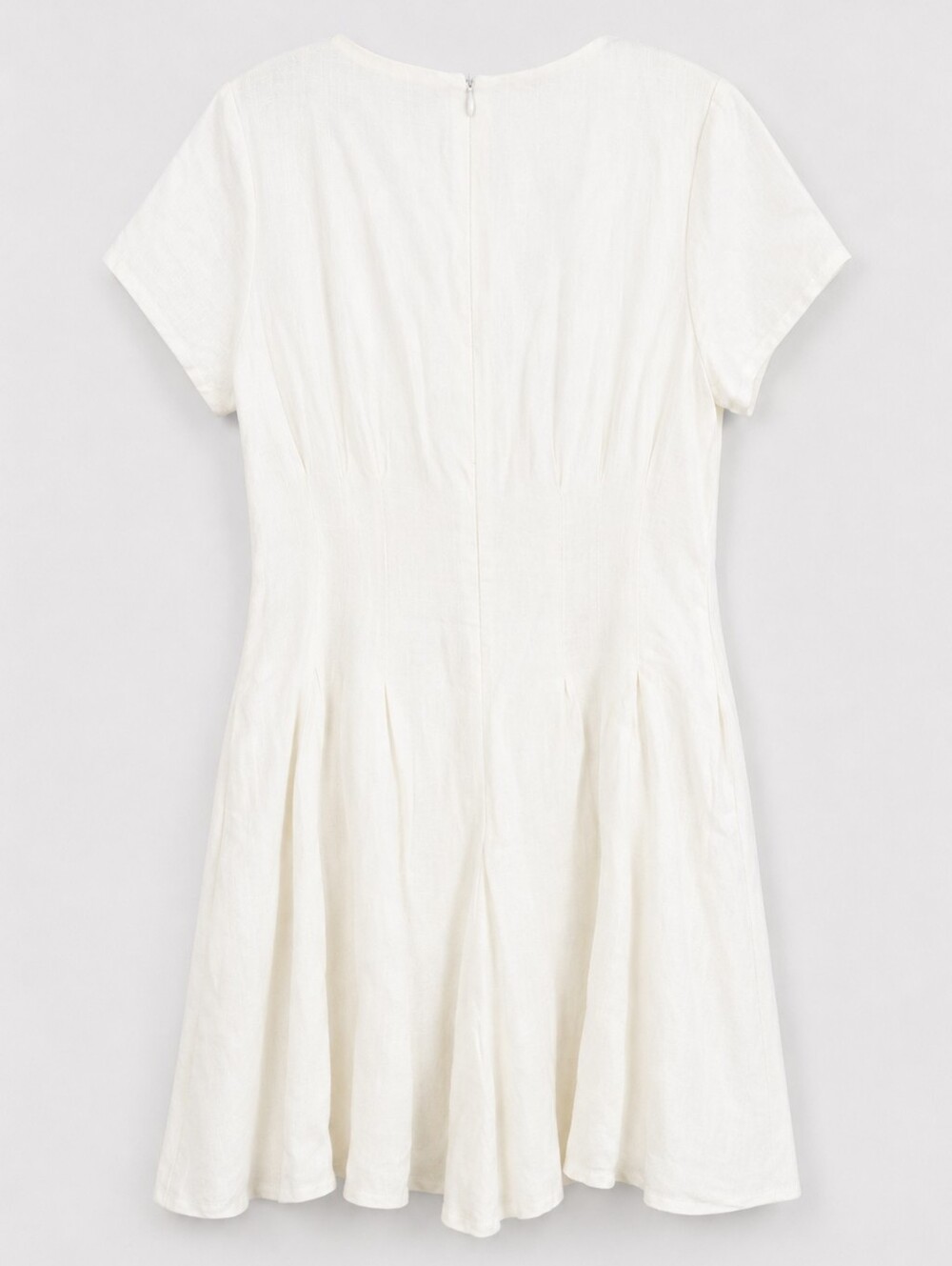 Princess Polly Ivory White Short Romper Short Sleeve Linen Cotton Women's US 6 - Picture 3 of 7